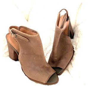 Lucky brand open heel booties